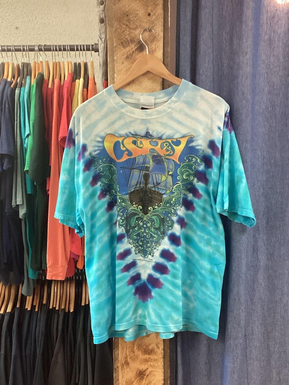 Vintage 2000 CSN&Y Tour Blue Tie-Dye T-Shirt